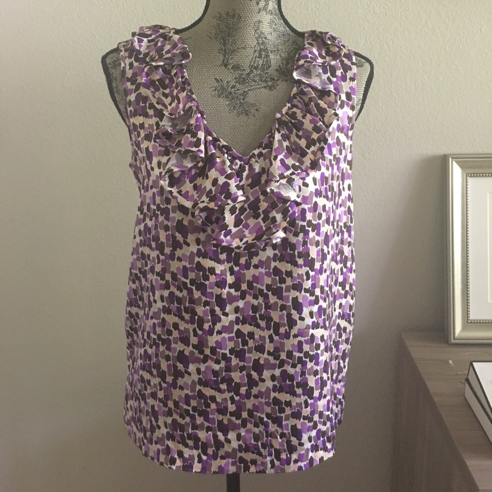 Kate Spade colorful summer sleeveless top size 4